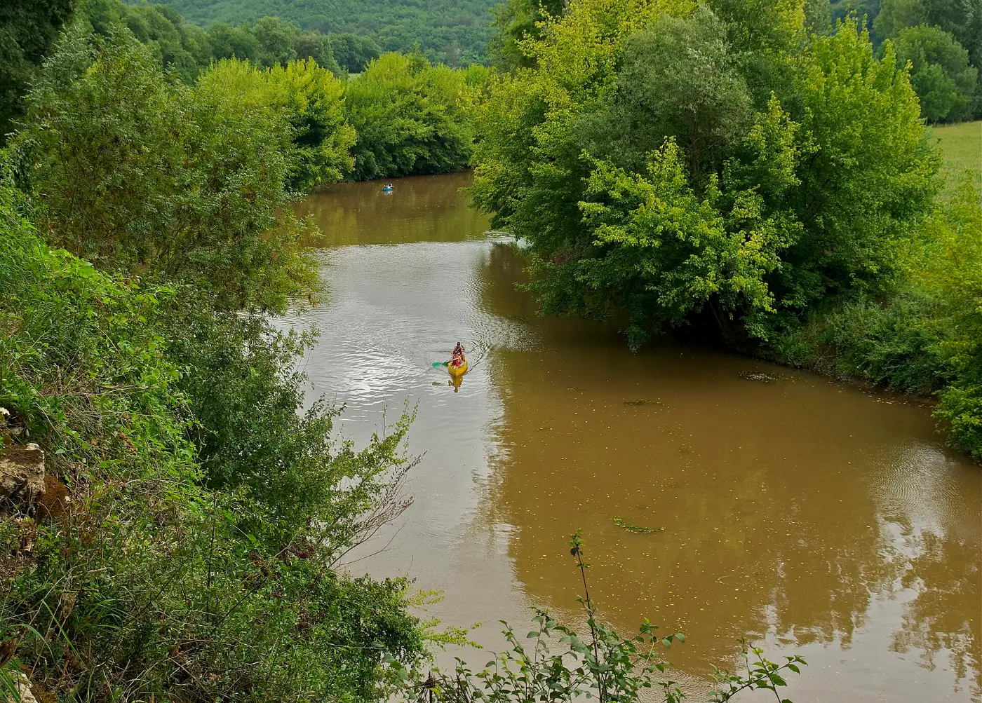Canoë sur la rivière Vézère en Dordogne