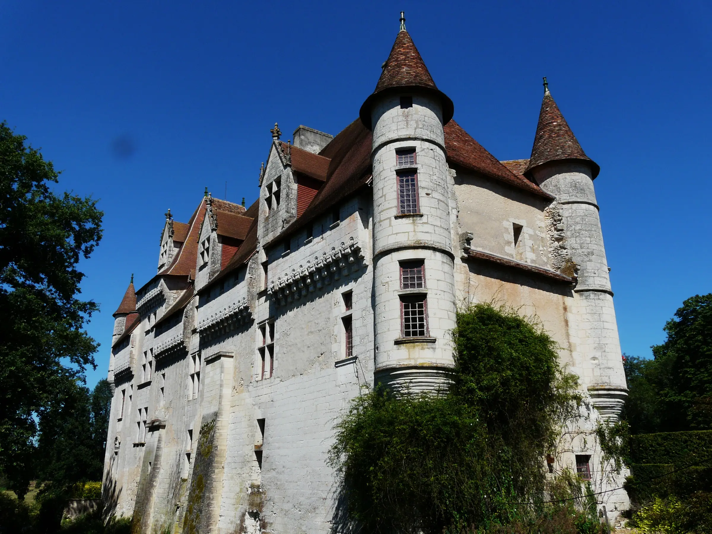 Château de Neuvic — le château de Neuvic et ses tours coiffées d'ardoise