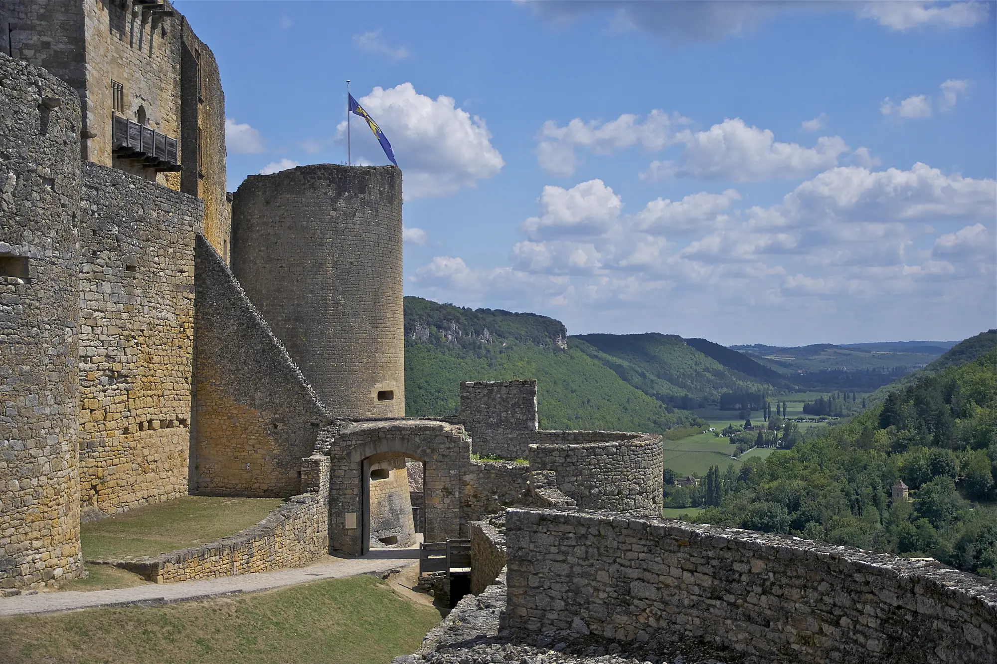 La vallée du Céou vue des remparts du château de Castelnaud